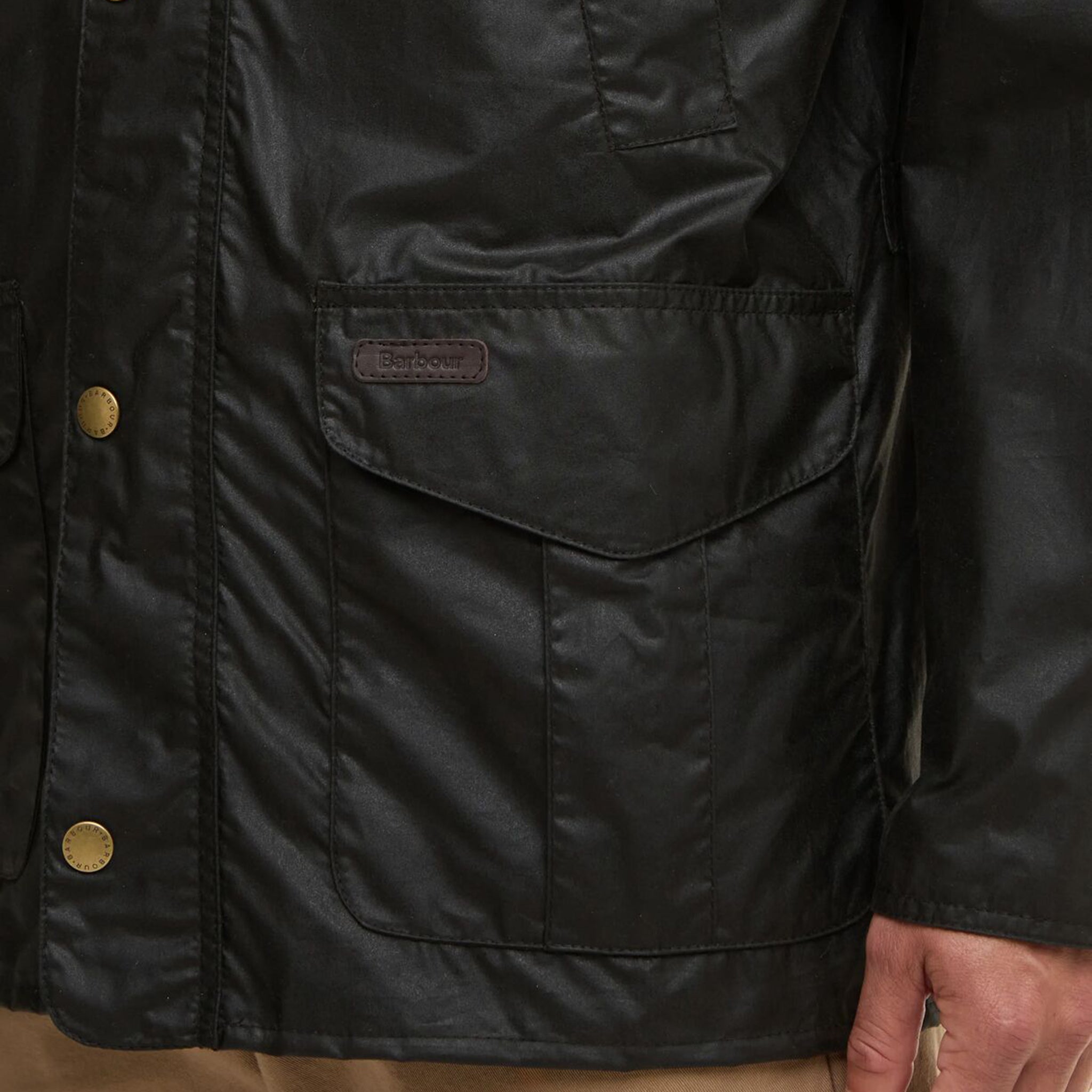 Barbour Lightweight Stratford Men's Waxed Jacket Dark Olive