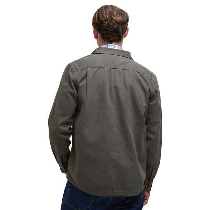 Barbour Lingfield Men's Canvas Overshirt Fern