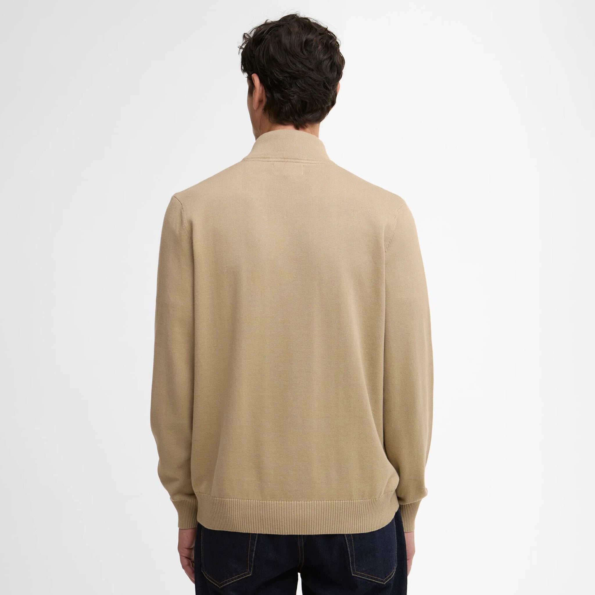 Barbour Lingwood Men's Compact Half Zip Sweater Washed Stone