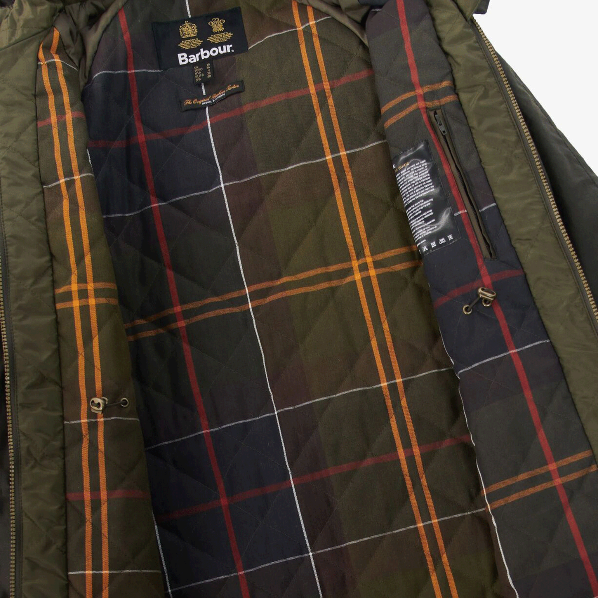 Barbour Long Cannich Women's Waxed Jacket Olive-Classic