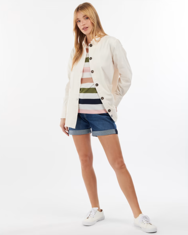 Barbour Lyndale Ladies Overshirt Ecru 2