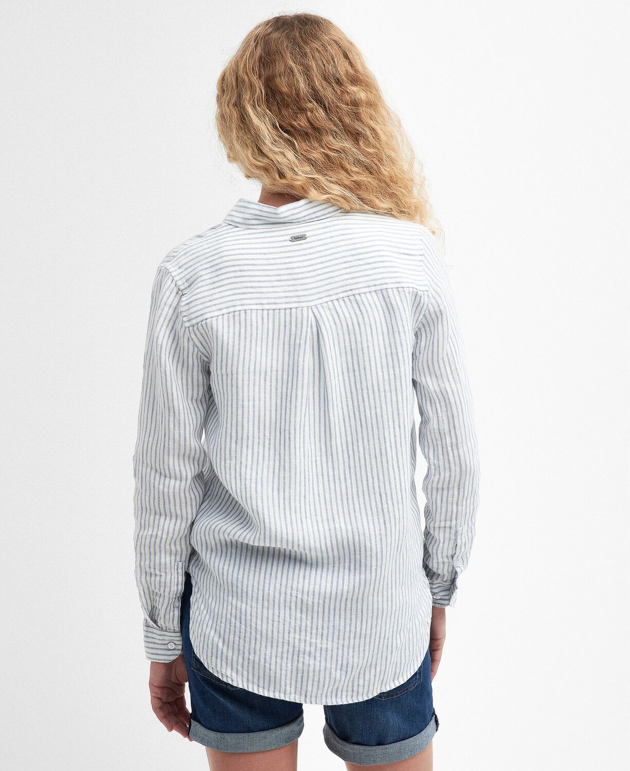 Barbour Marine Ladies Relaxed Shirt Chambray Stripe 5