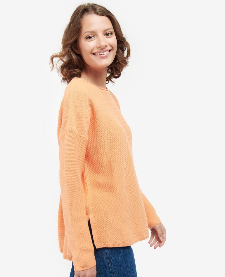 Barbour Mariner Ladies Knitted Jumper Papaya 3