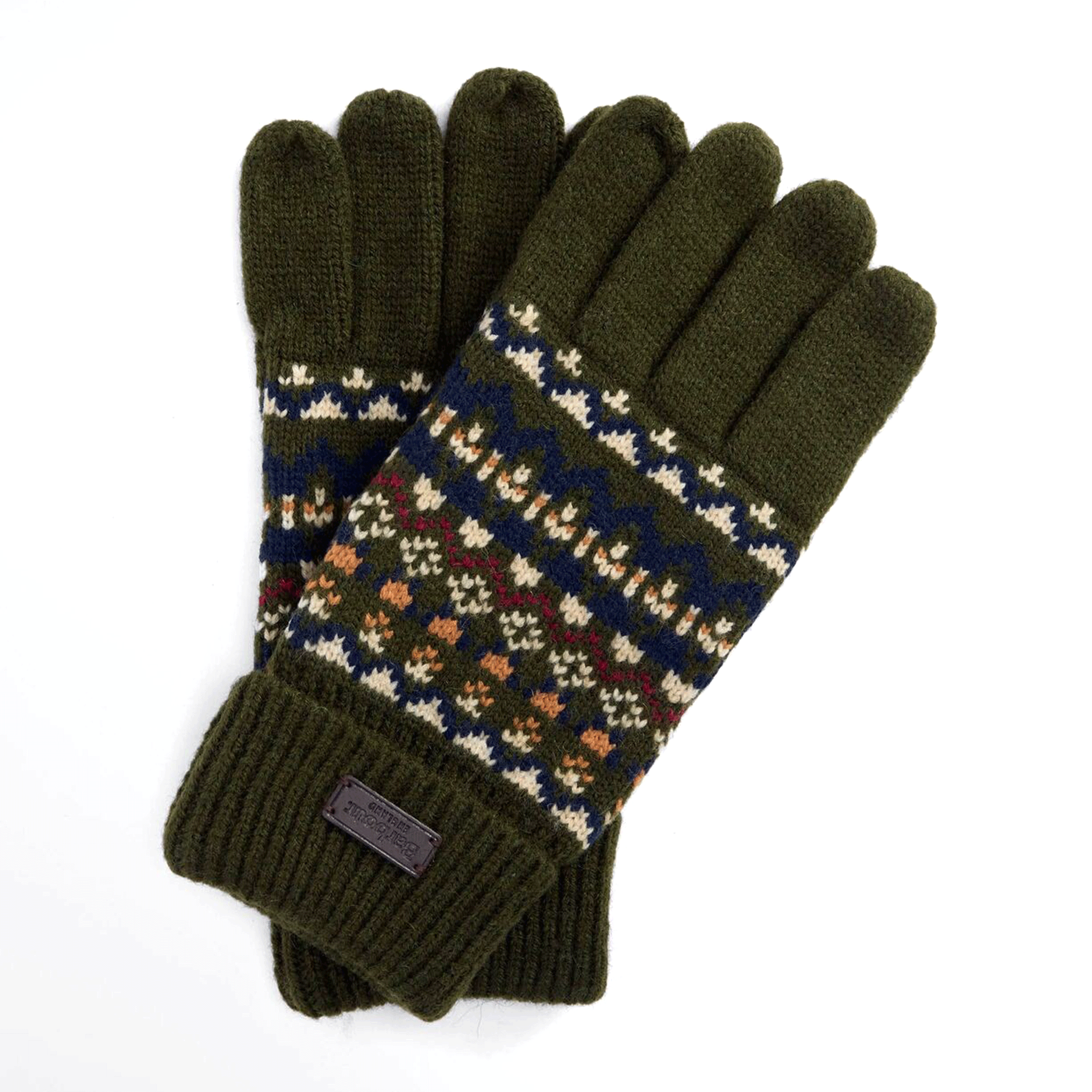 Barbour Marlow Fair Isle Gloves Olive