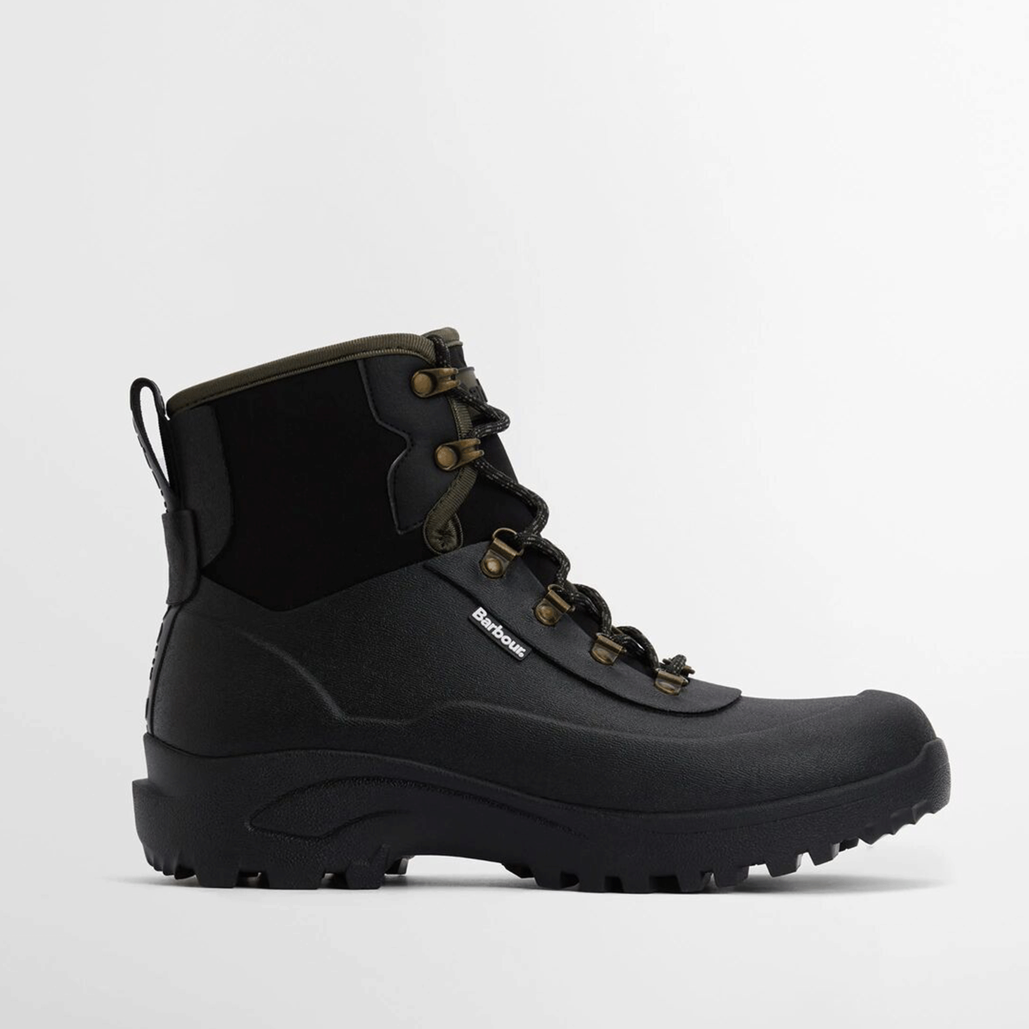 Barbour Marlow Lace-Up Wellington Boots Black