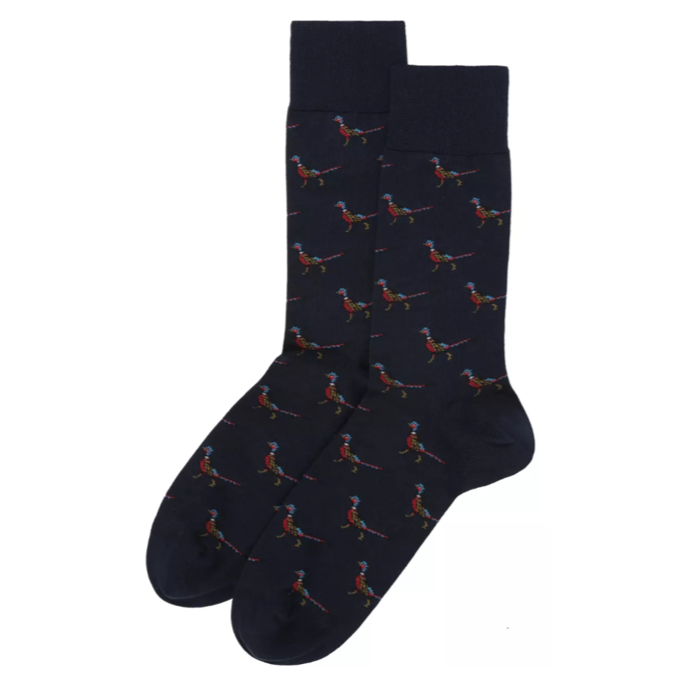 Barbour Mavin Pheasant Socks Navy