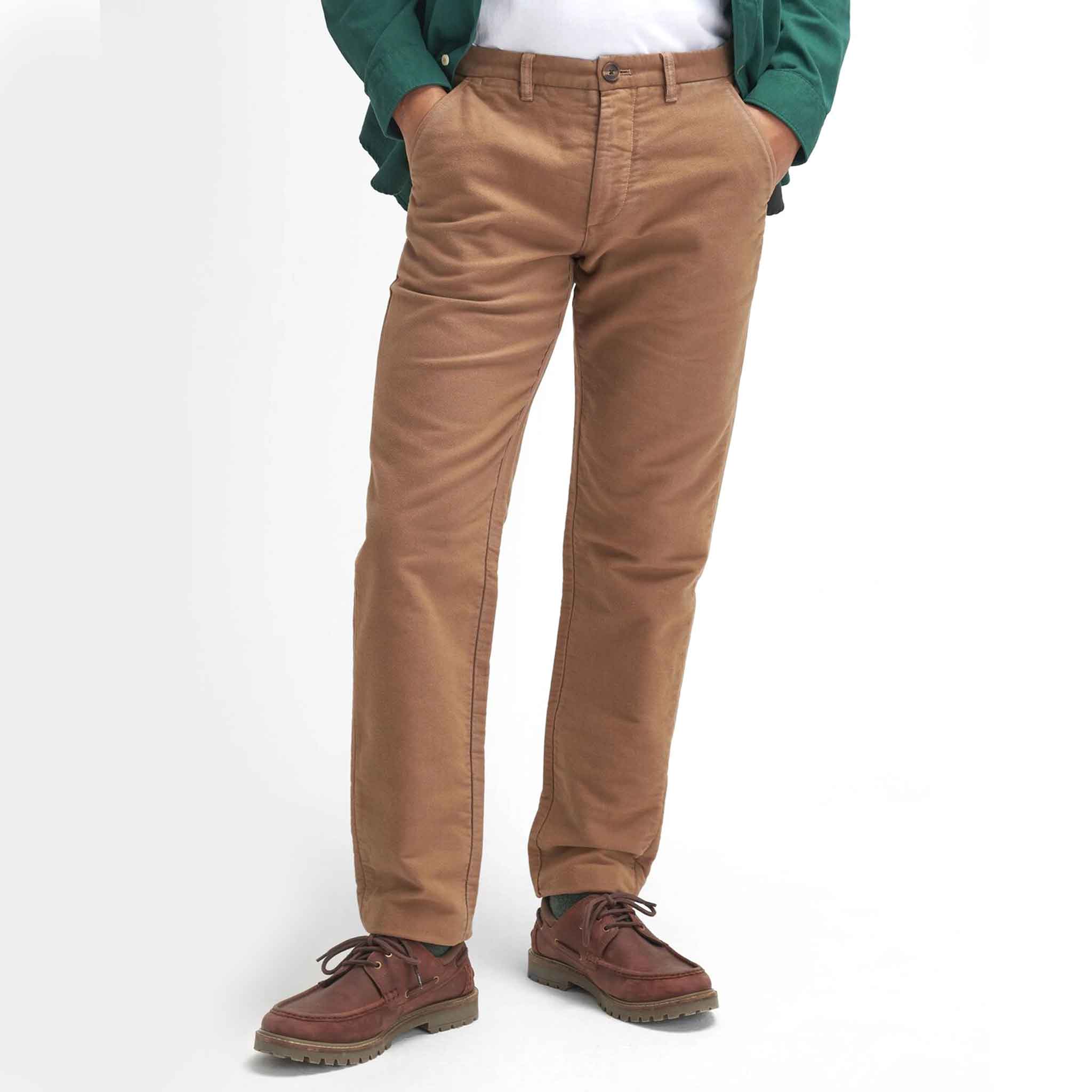Barbour Men's Moleskin Tailored Trousers Sandstone