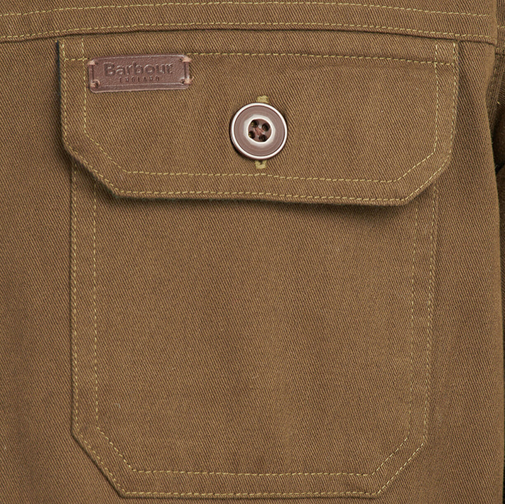 Barbour Mens Catbell Overshirt Dark Olive 2