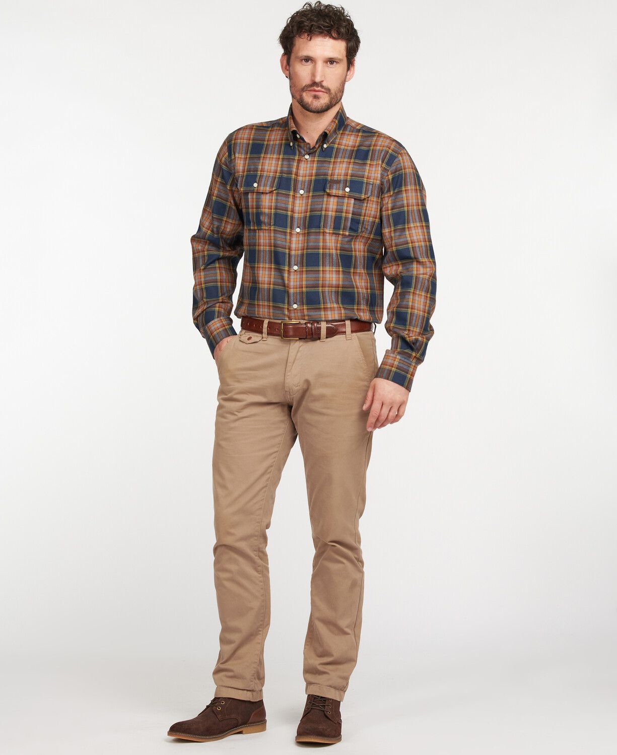 Barbour Men's Singsby Thermo Weave Shirt Navy 4