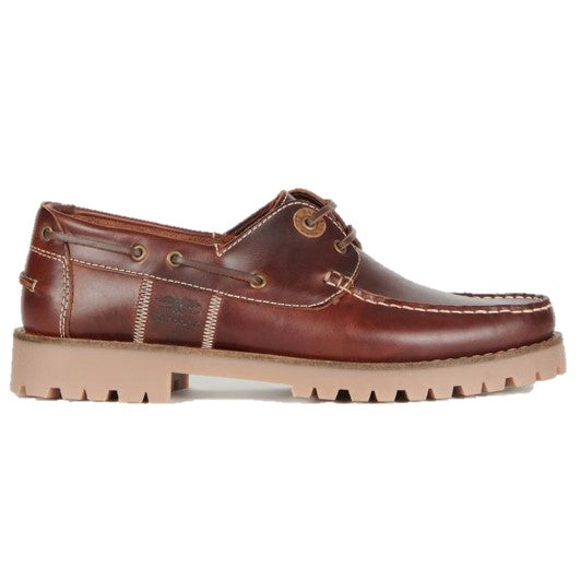 Barbour Men's Stern Boat Shoes Mahogany Leather 1