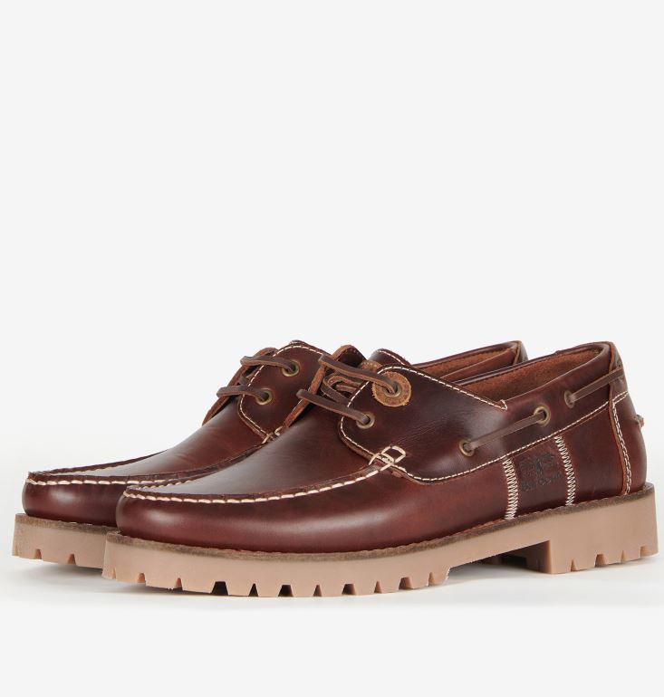 Barbour Men's Stern Boat Shoes Mahogany Leather 3