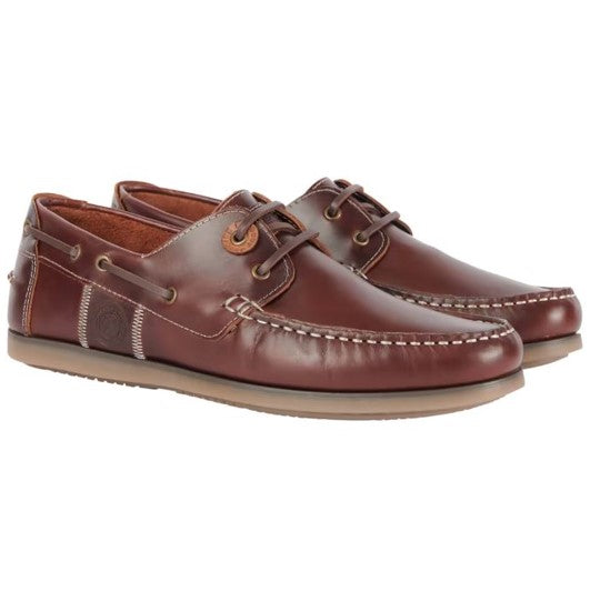 Barbour Men's Wake Boat Shoes Mahogany Brown 1