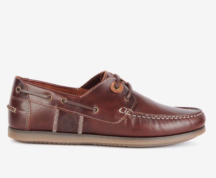 Barbour Men's Wake Boat Shoes Mahogany Brown 2