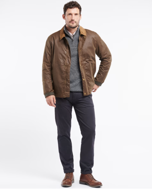 Barbour Milton Men's Wax Jacket Brown 5