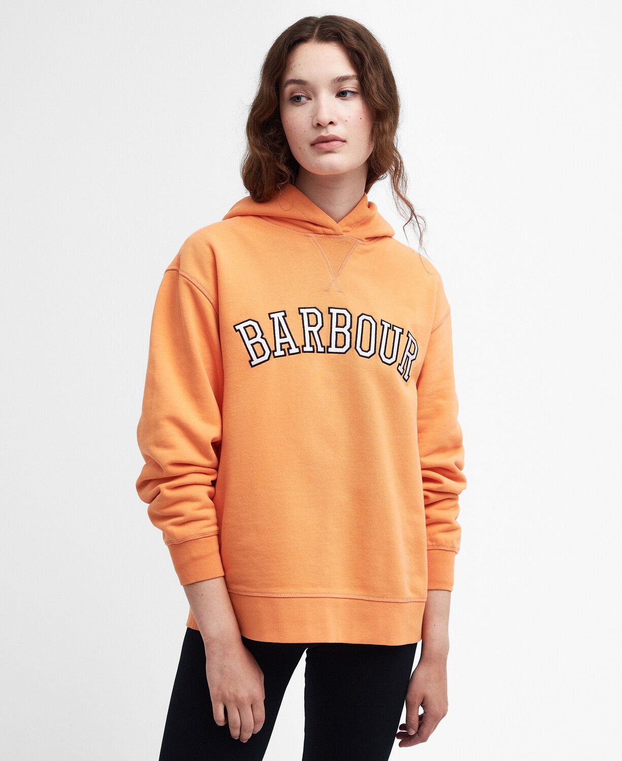 Barbour Northumberland Ladies Hoodie Apricot Crush 4