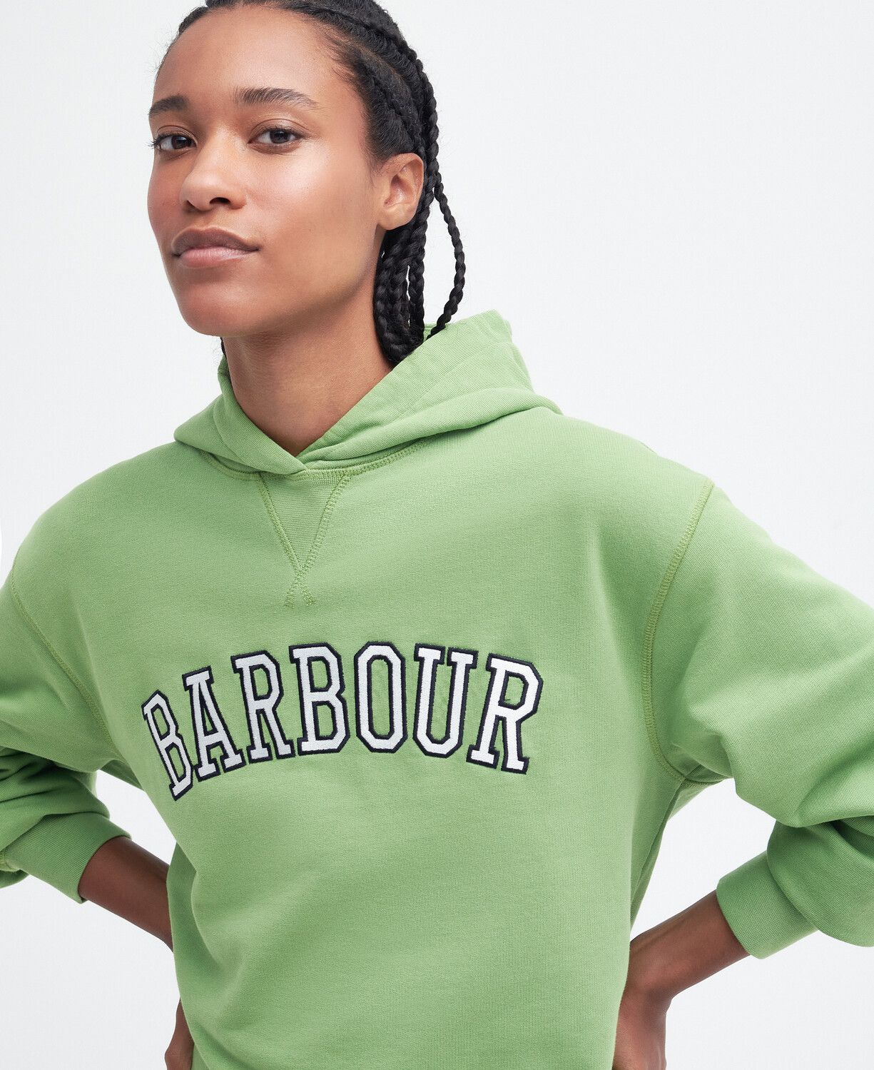 Barbour Northumberland Ladies Hoodie Nephrite Green 5