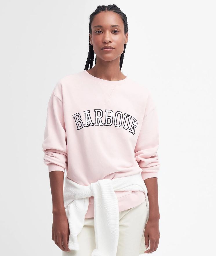 Barbour Northumberland Ladies Sweatshirt Shell Pink 2