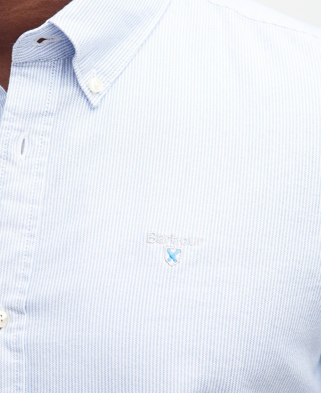 Barbour Oxtown Short Sleeve Tailored Shirt Sky Blue 5