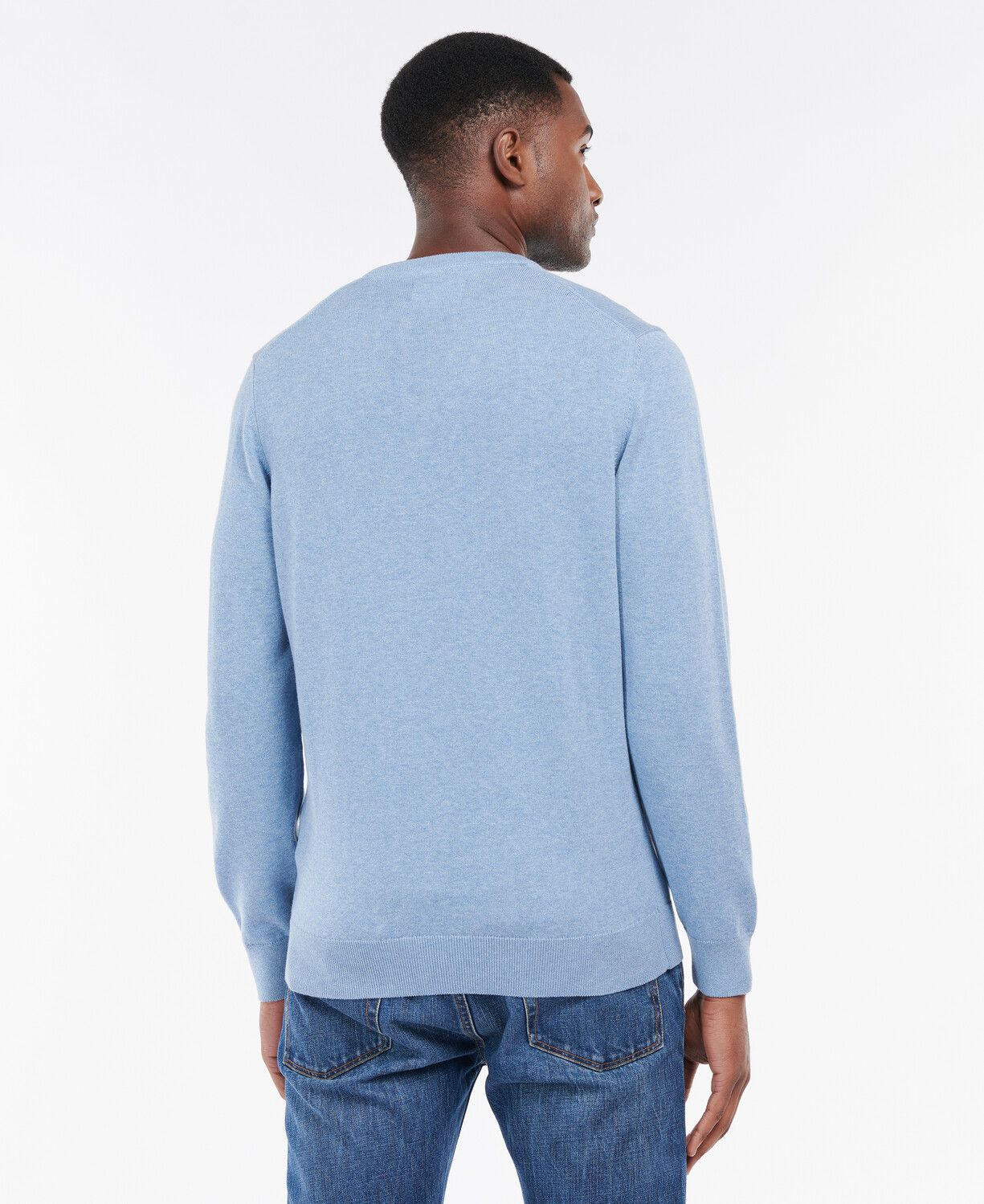 Barbour Pima Cotton Crew Neck Jumper Dark Chambray 3