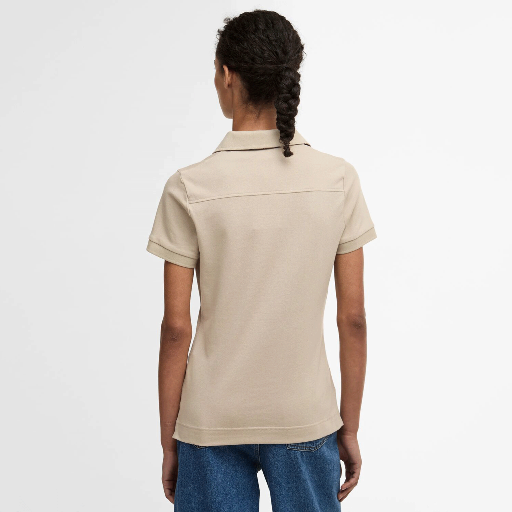 Barbour Portsdown Women's Polo Shirt Light Sand-Hessian