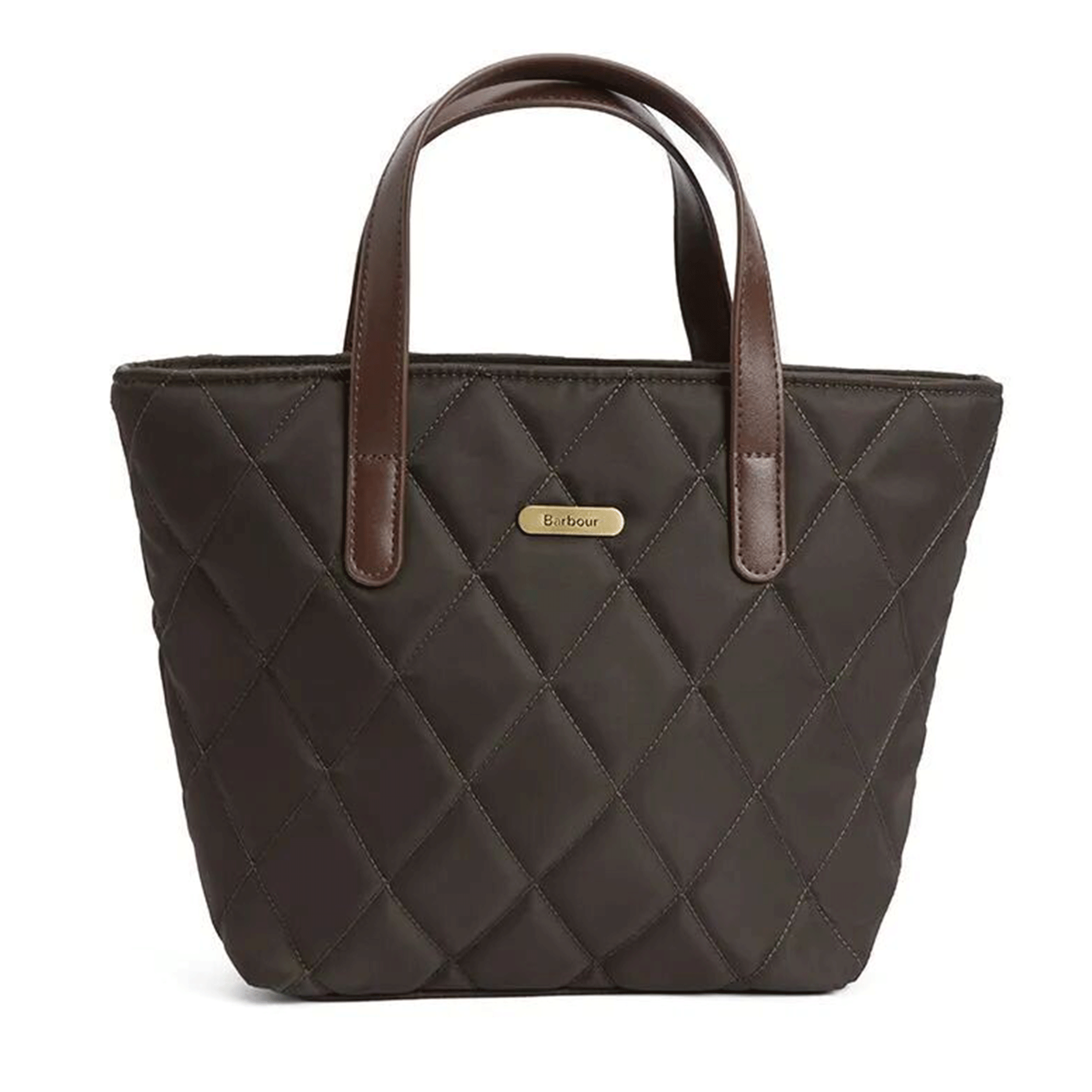 Barbour Quilted Mini Tote Bag Olive