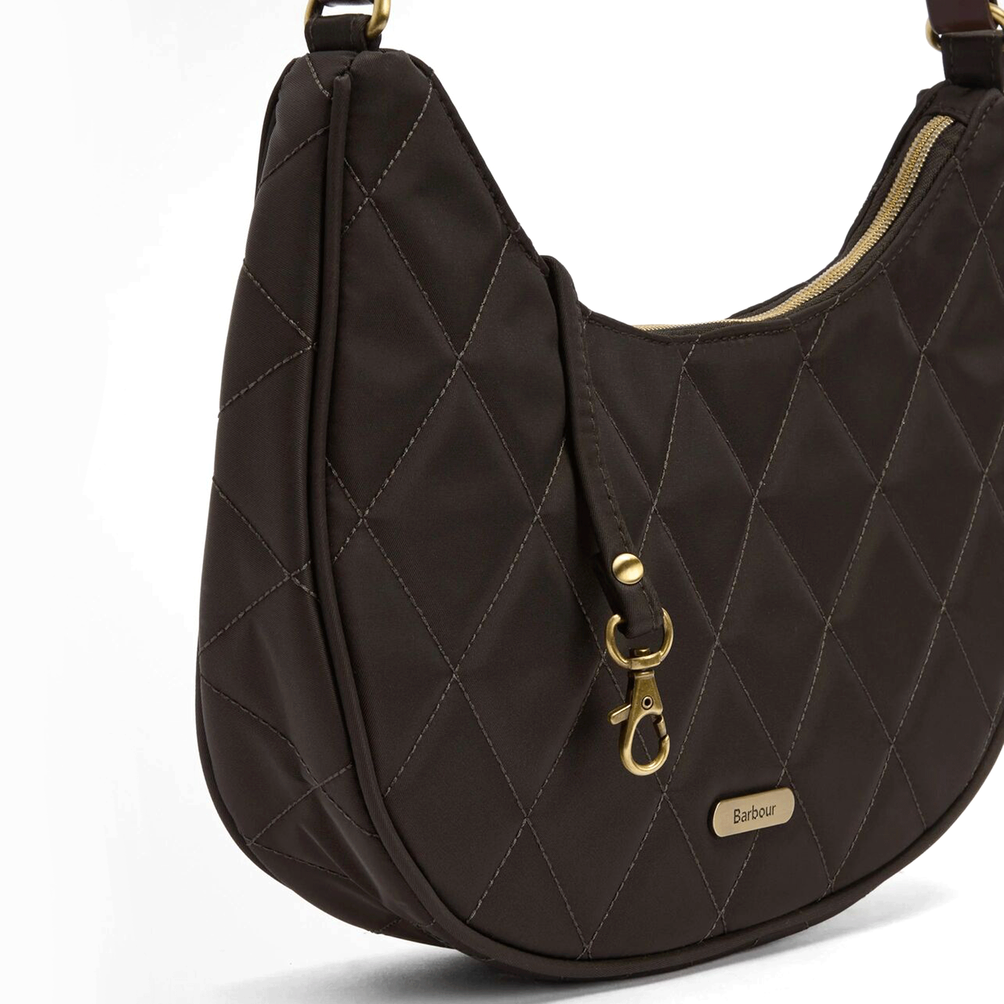 Barbour Quilted Sling Shoulder Bag Olive