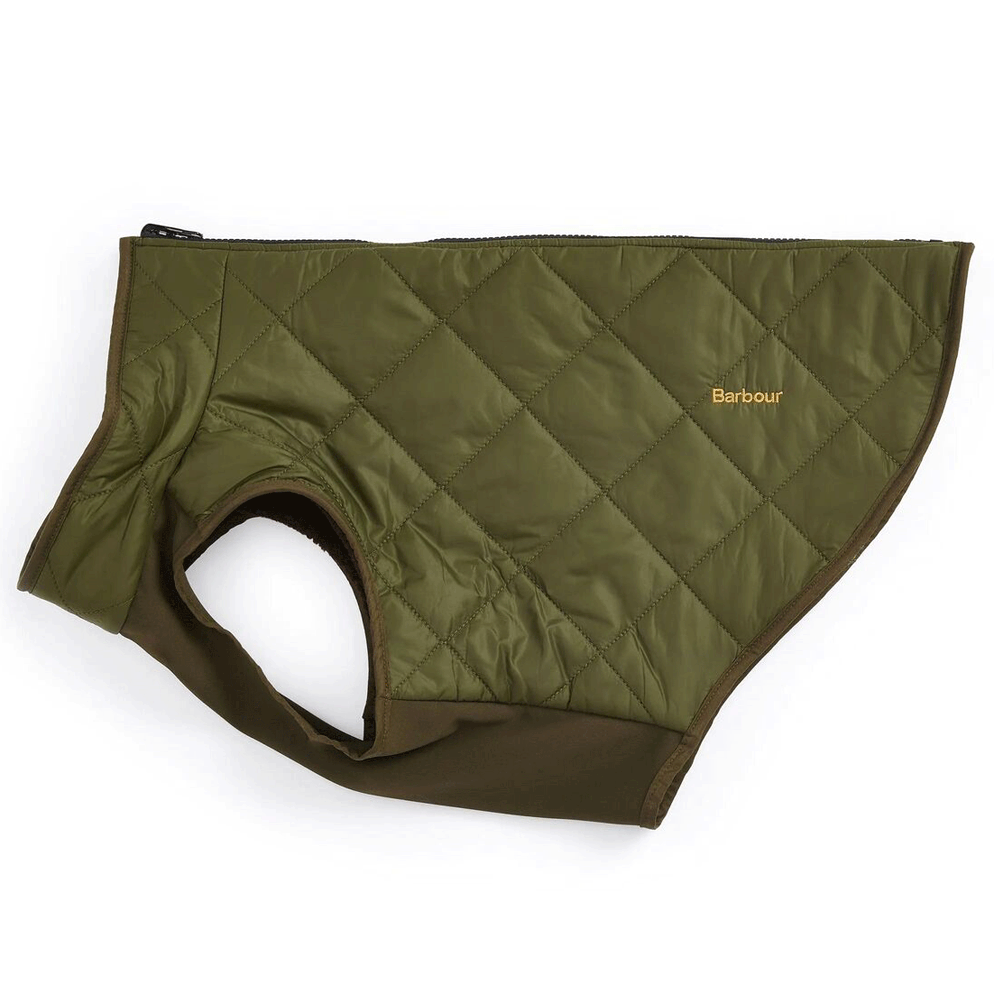 Barbour Reversible Quilted Dog Coat Olive-Brown