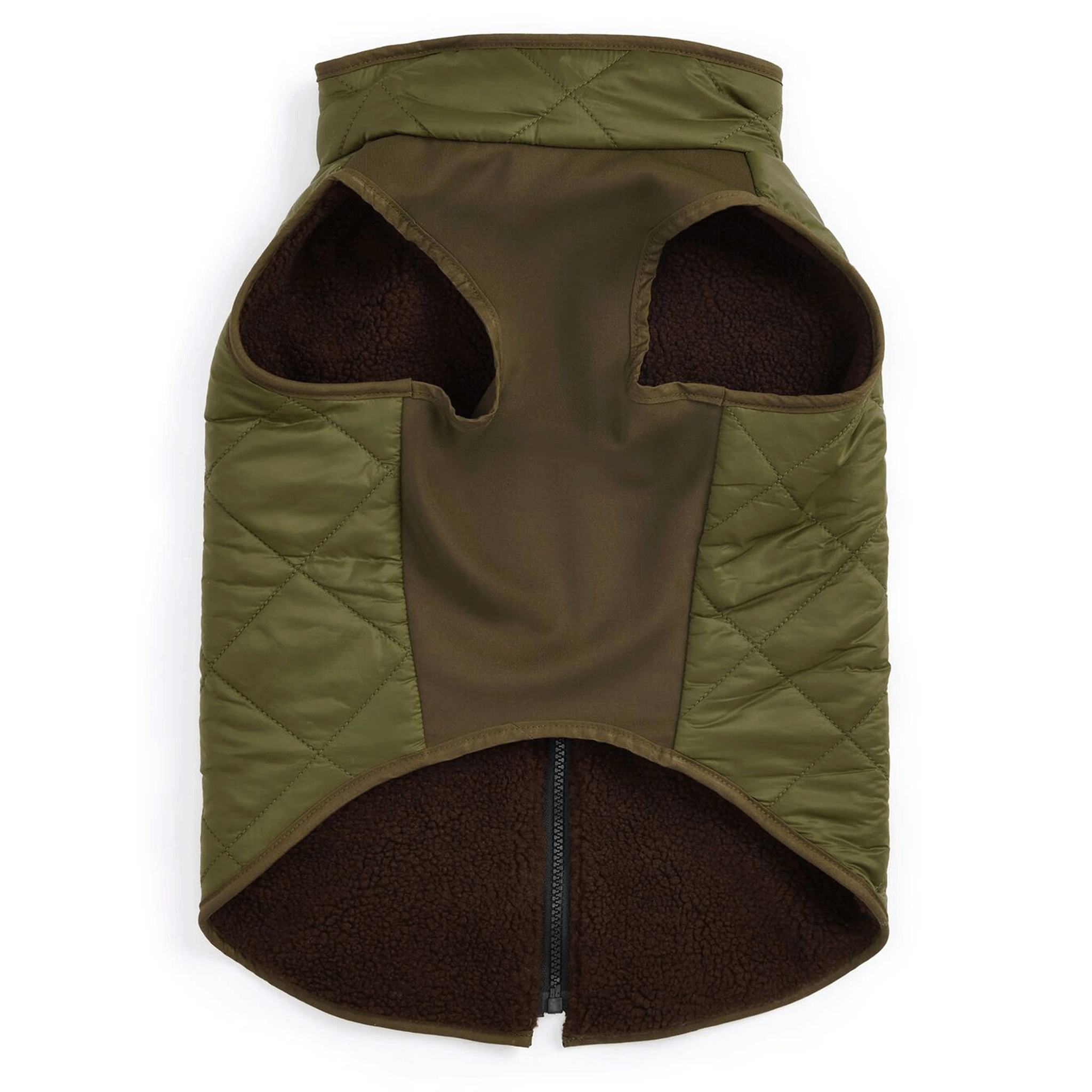 Barbour Reversible Quilted Dog Coat Olive-Brown