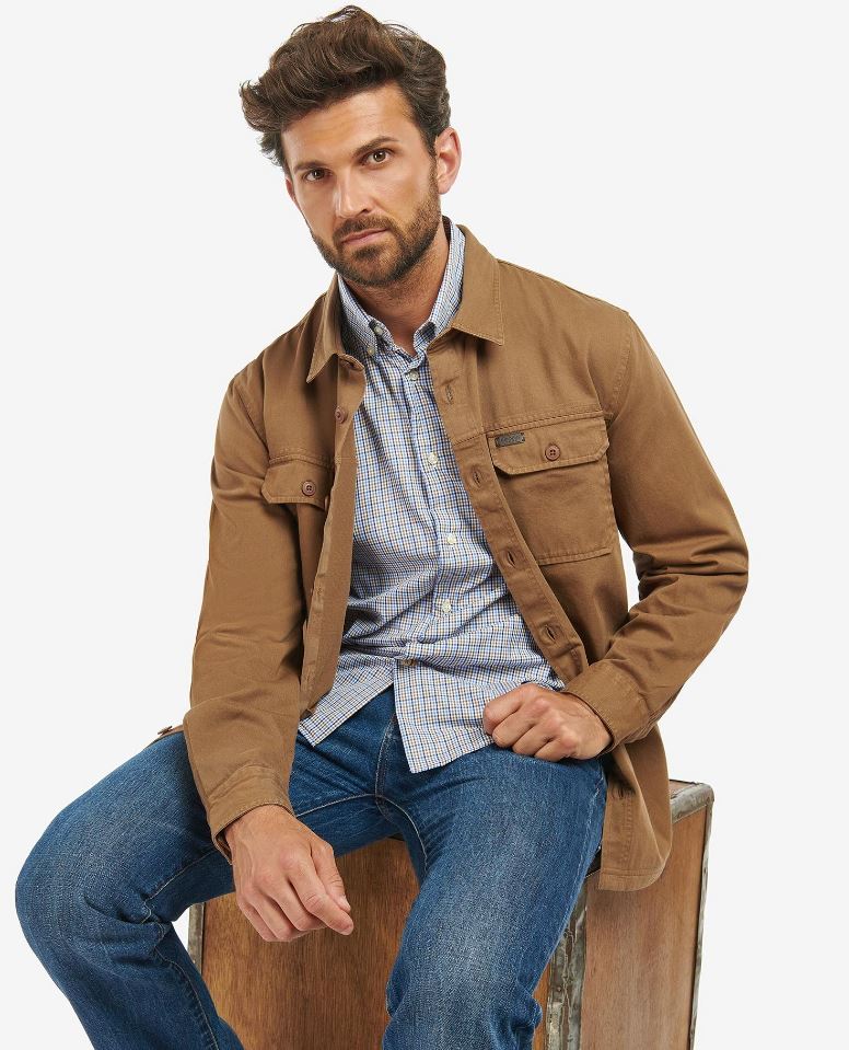 Barbour Rydale Overshirt Dark Sand 2