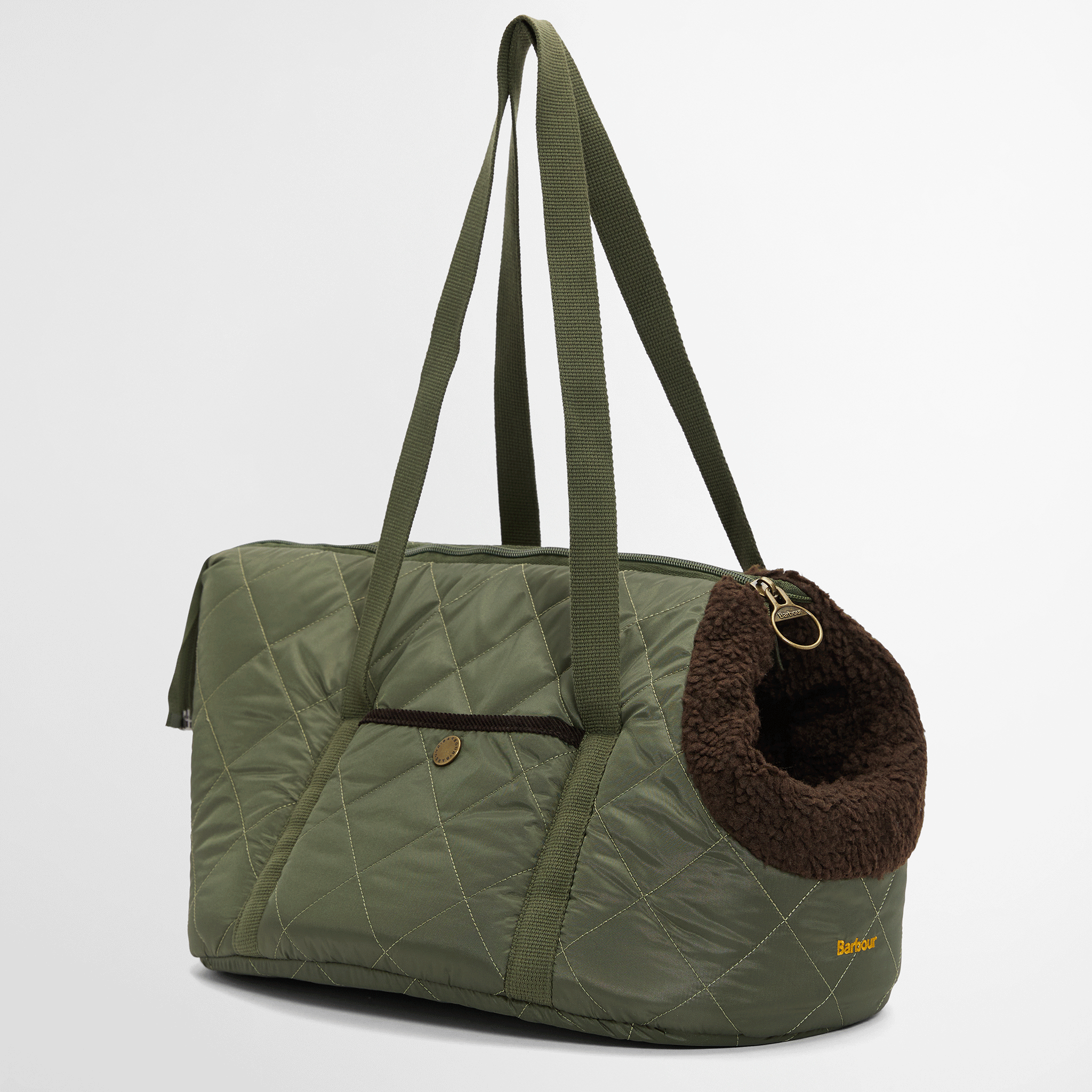 Barbour Small Quilted Dog Carrier Olive
