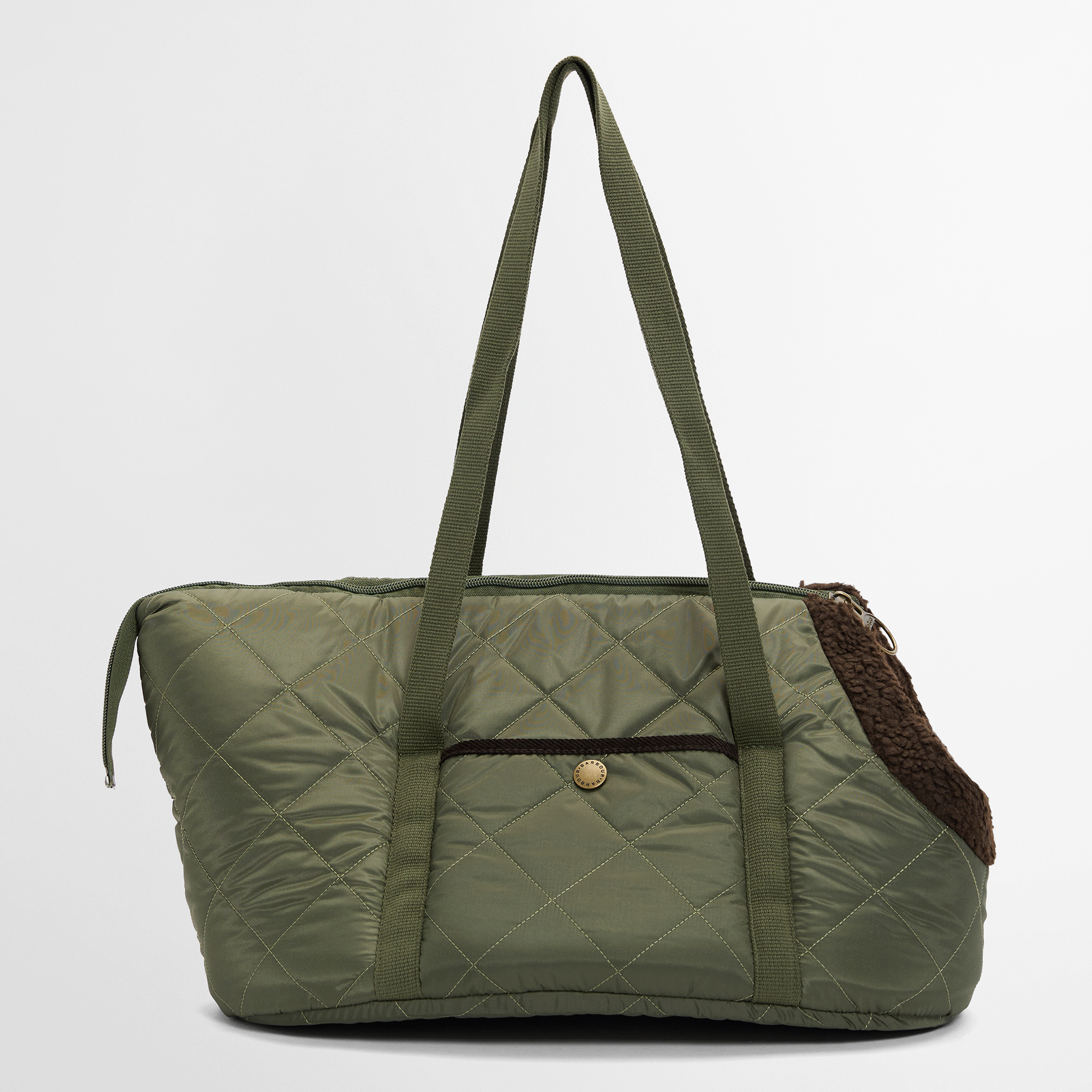 Barbour Small Quilted Dog Carrier Olive