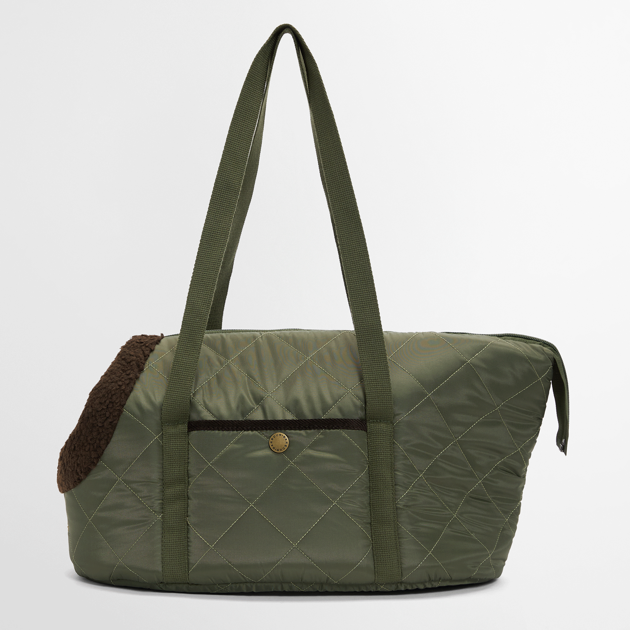 Barbour Small Quilted Dog Carrier Olive