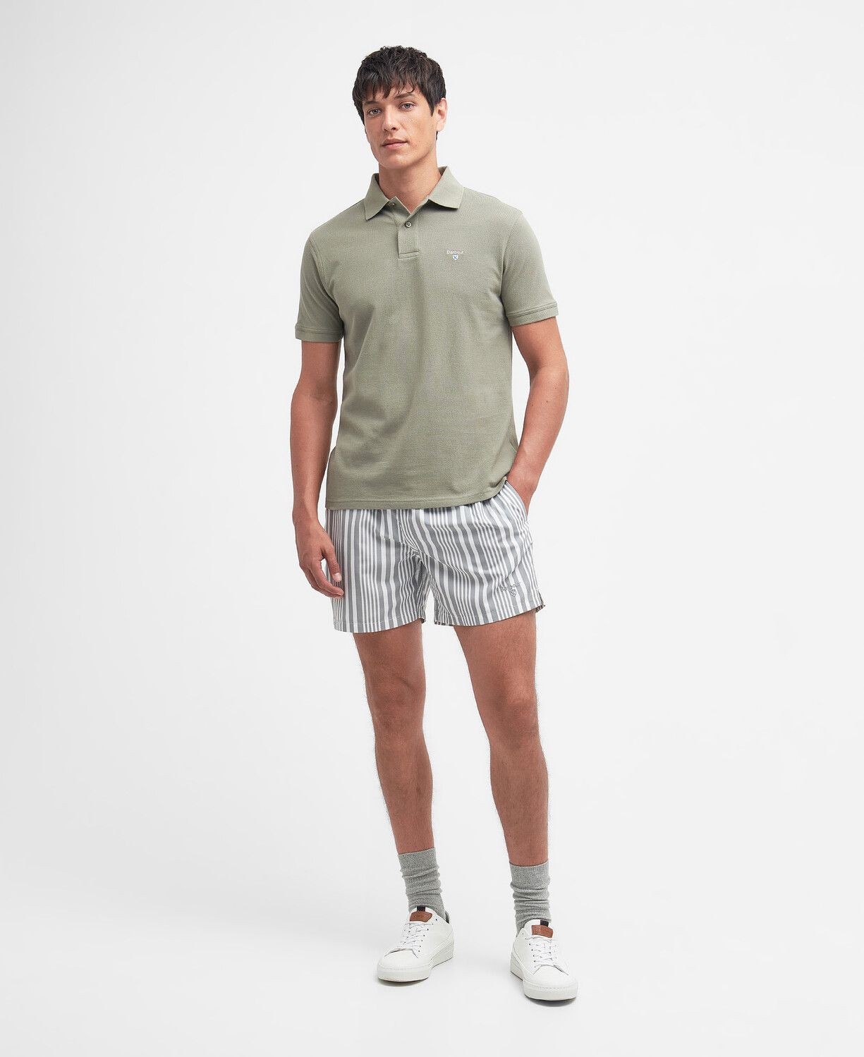 Barbour Sports Polo Shirt Dusty Green 5