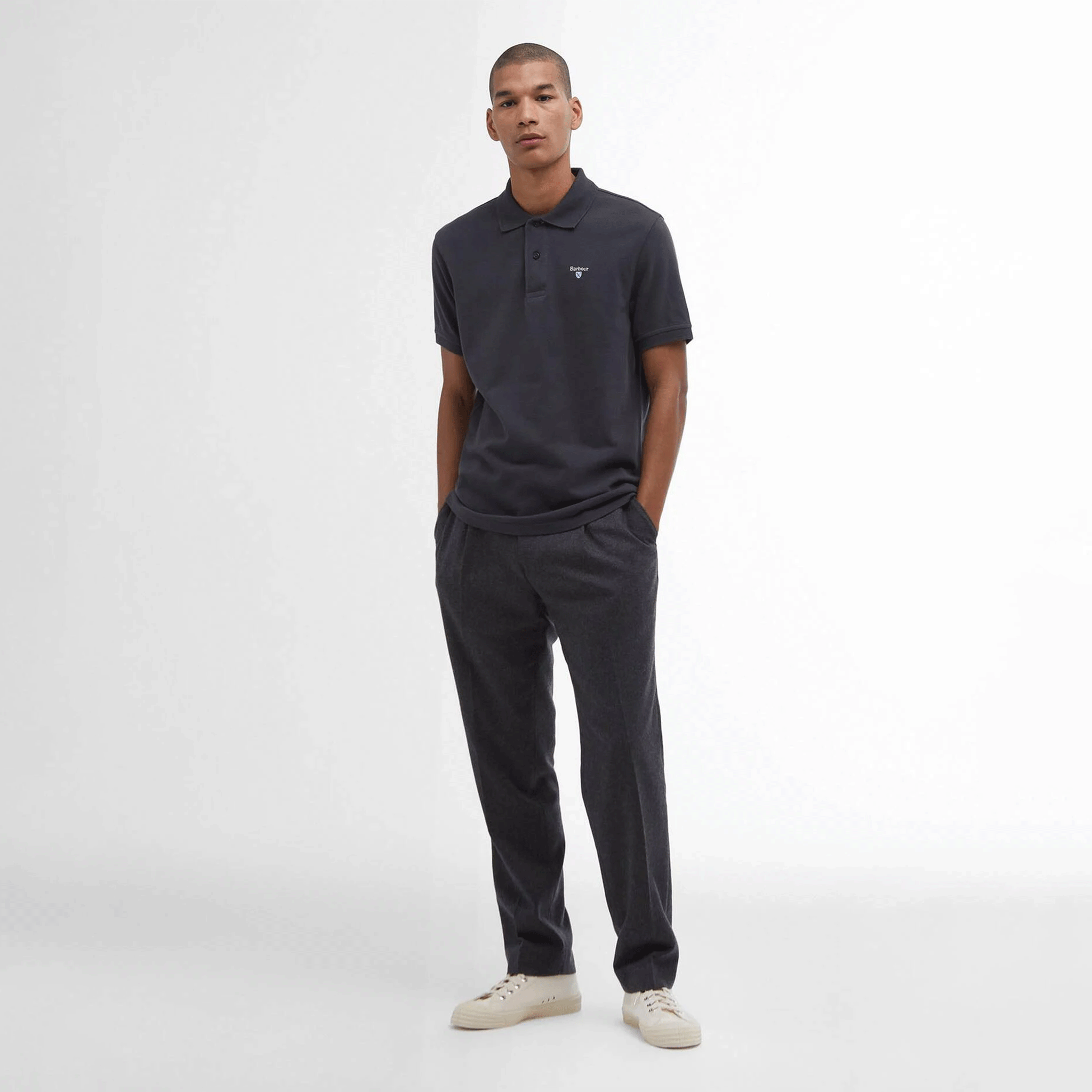 Barbour Sports Polo Shirt New Navy