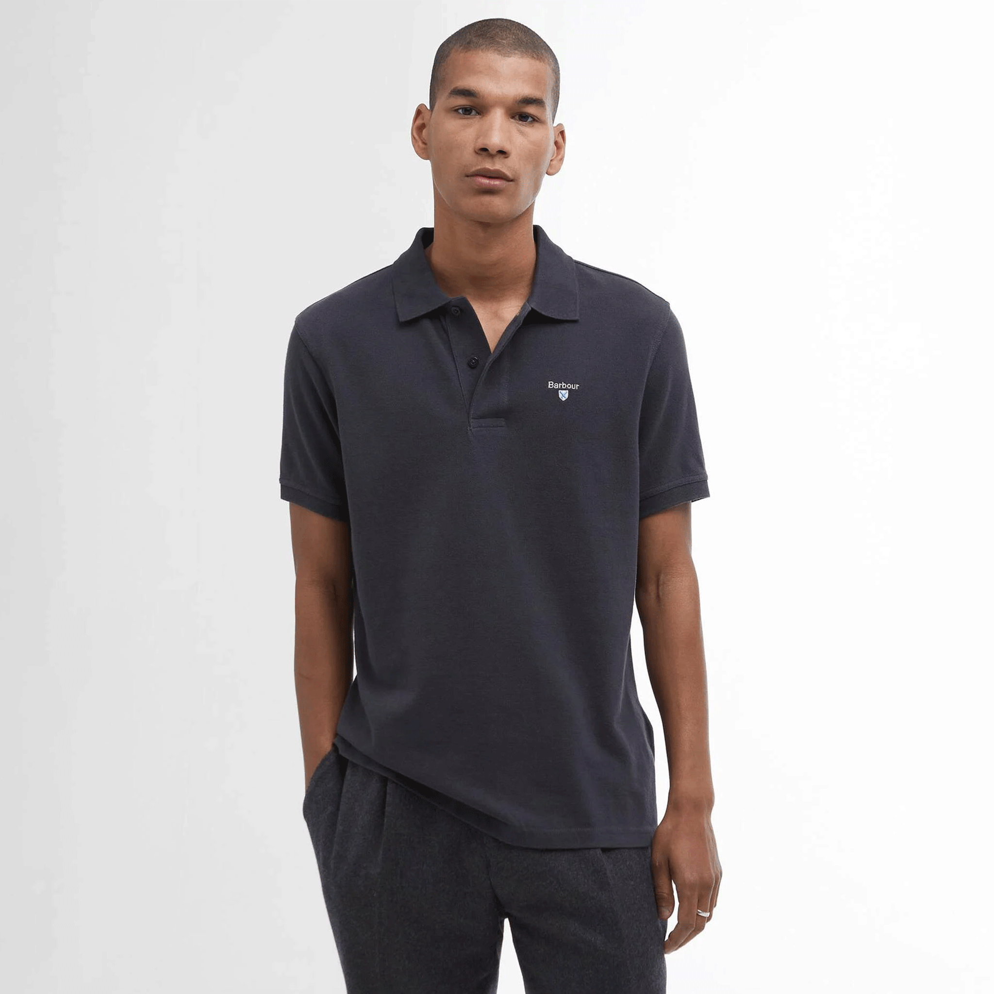 Barbour Sports Polo Shirt New Navy