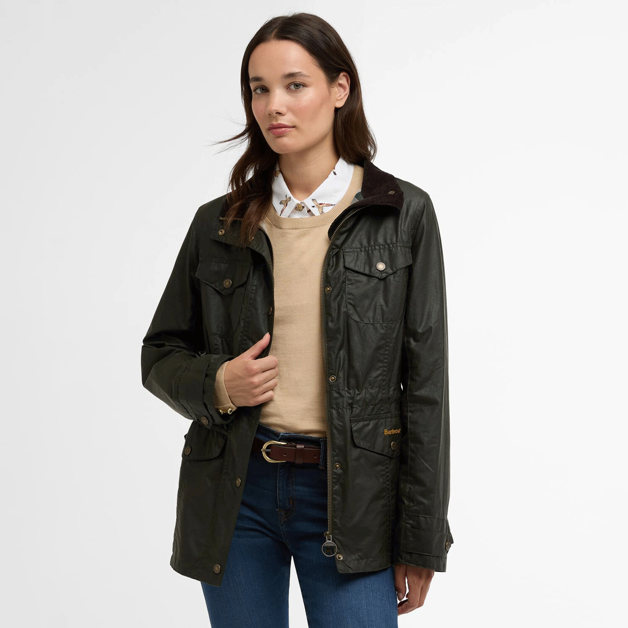 Barbour Summer Sapper Women's Waxed Jacket Archive Olive-Ancient