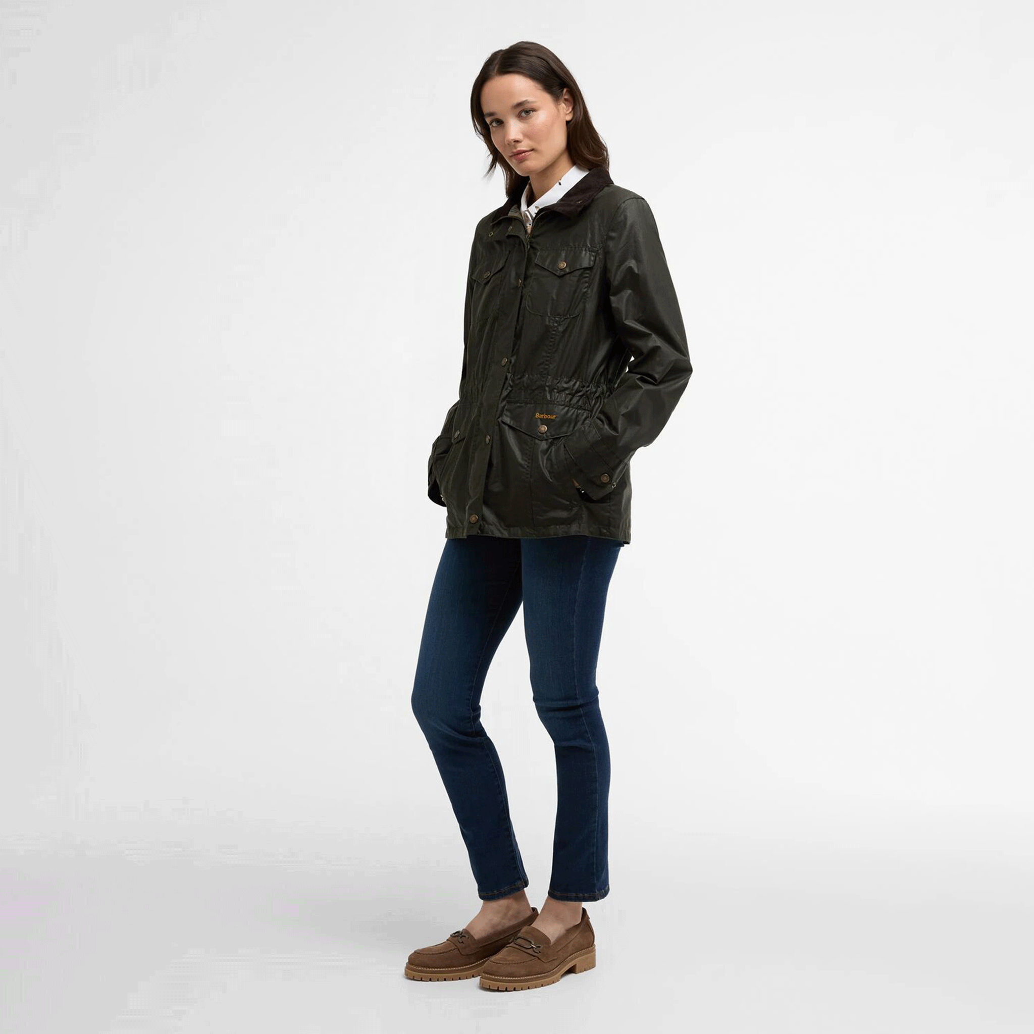 Barbour Summer Sapper Women's Waxed Jacket Archive Olive-Ancient