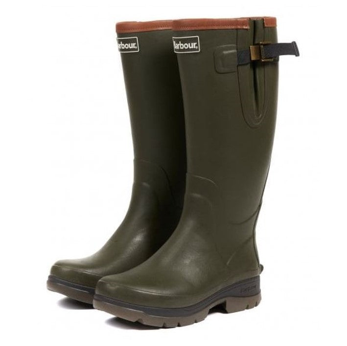 Barbour Tempest Men's Neoprene Wellington Boots Olive 1