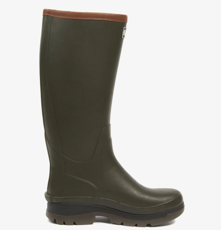 Barbour Tempest Men's Neoprene Wellington Boots Olive 2
