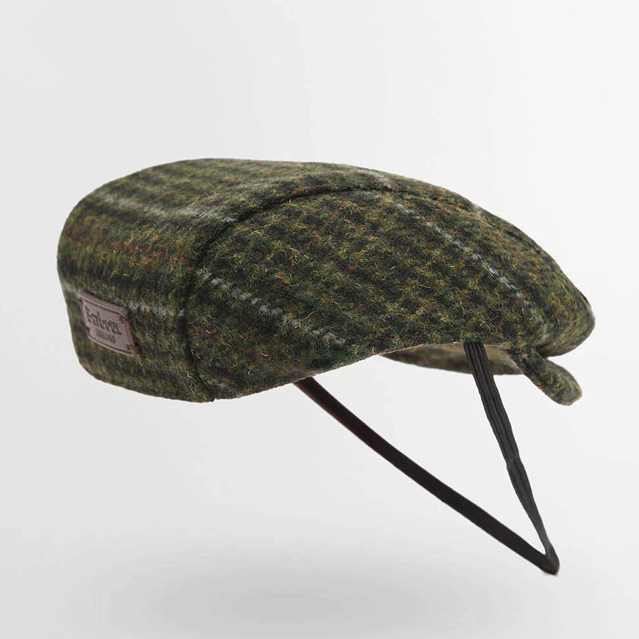Barbour Wilkin Dog Flat Cap Olive Check