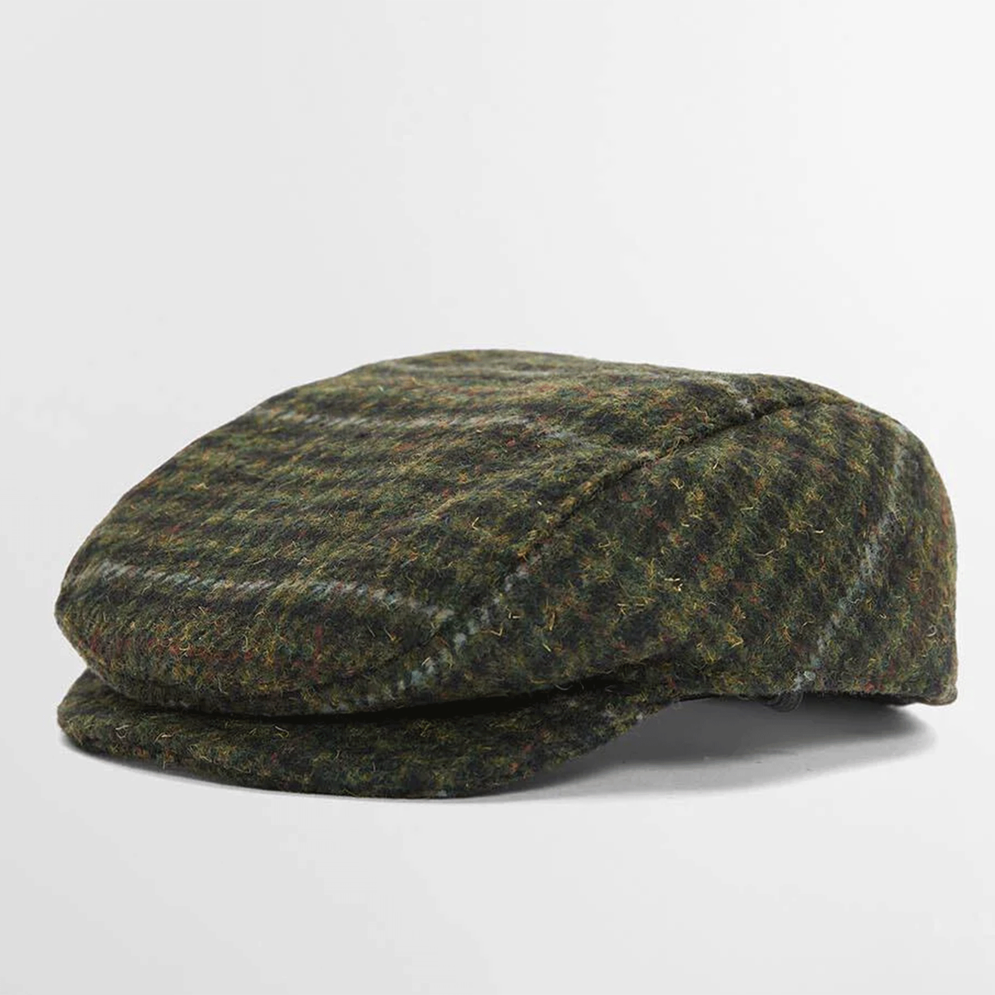 Barbour Wilkin Dog Flat Cap Olive Check