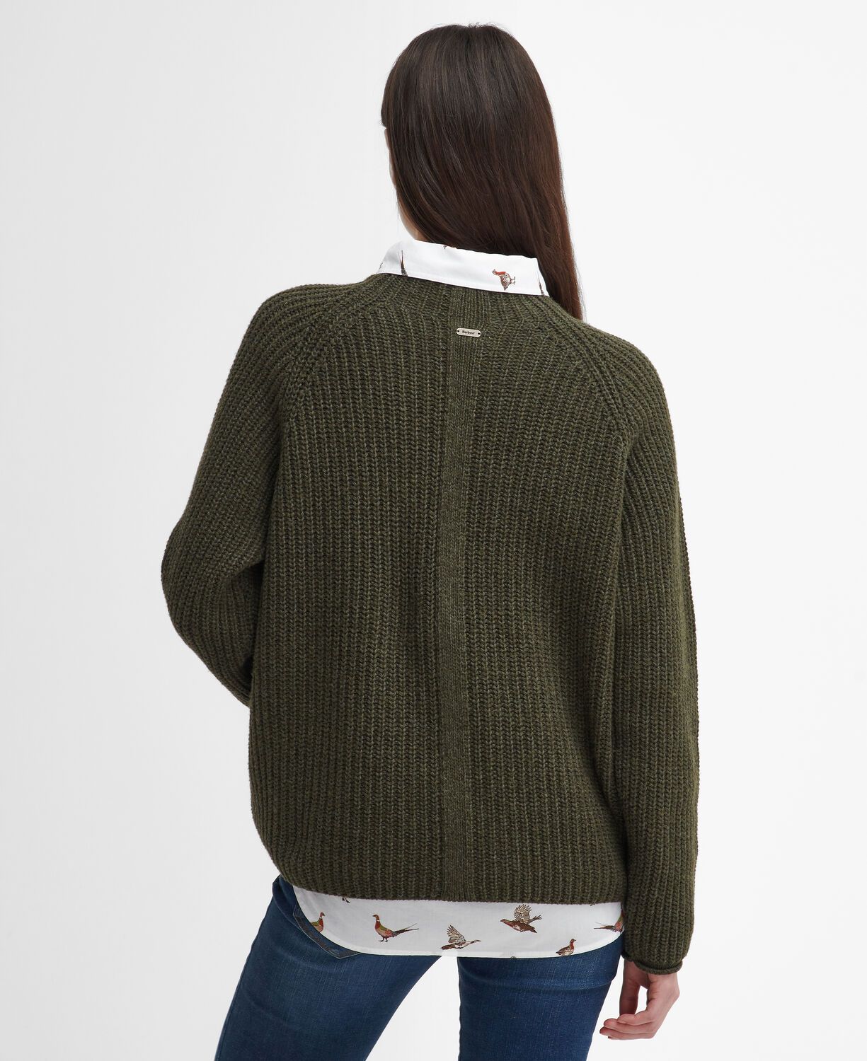 Barbour Willow Ladies High Neck Jumper Olive 4