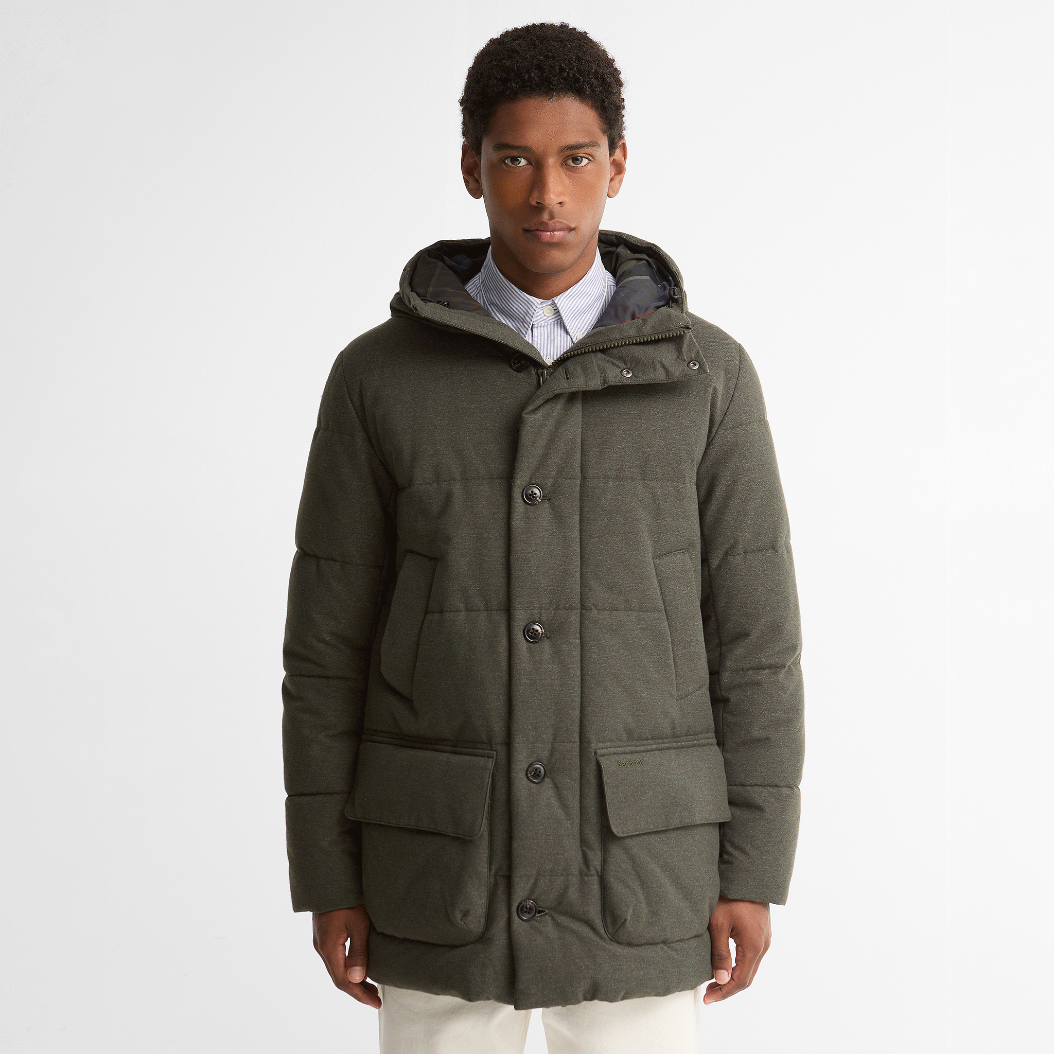 Barbour Winter Bedale Puffer Jacket Dark Sage Mens