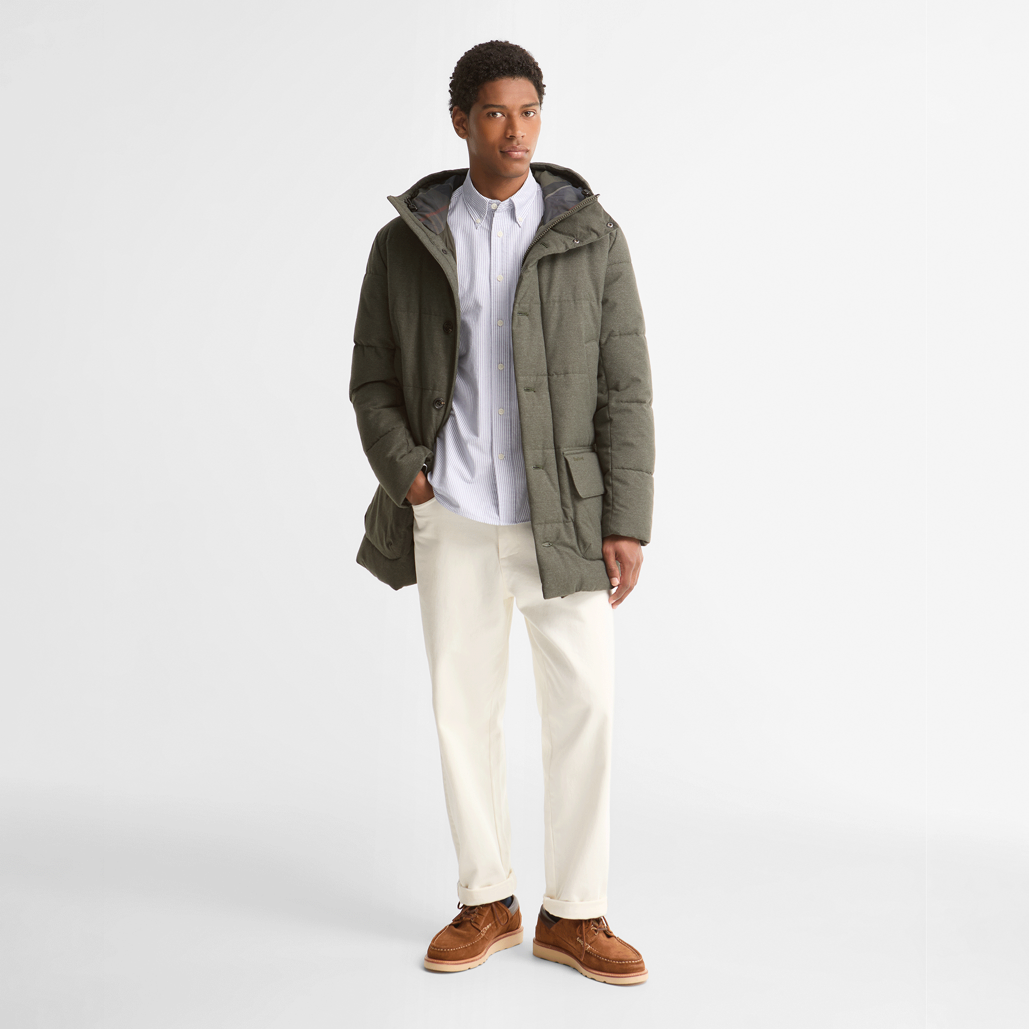 Barbour Winter Bedale Puffer Jacket Dark Sage Mens