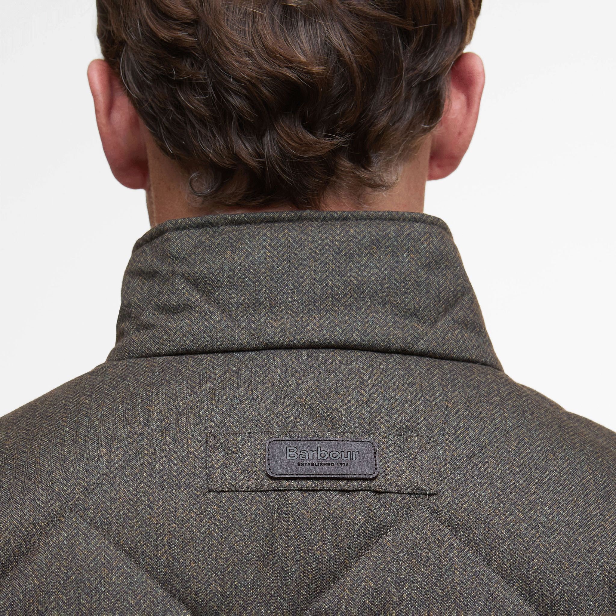 Barbour Winter Shoveler Quilted Jacket Dark Olive Mens