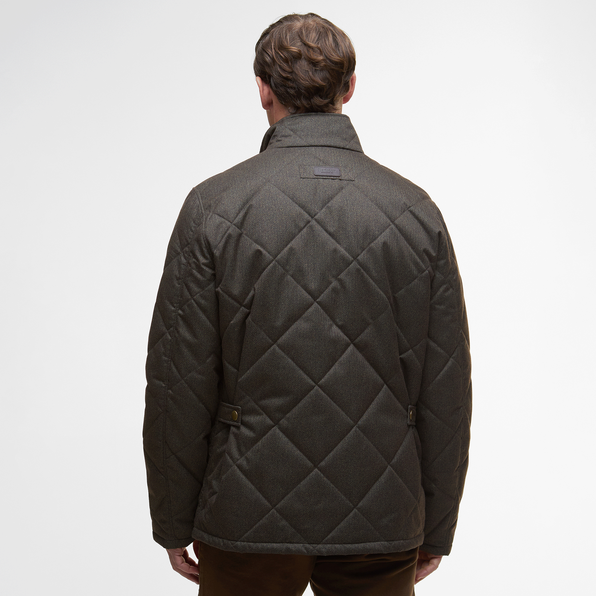 Barbour Winter Shoveler Quilted Jacket Dark Olive Mens