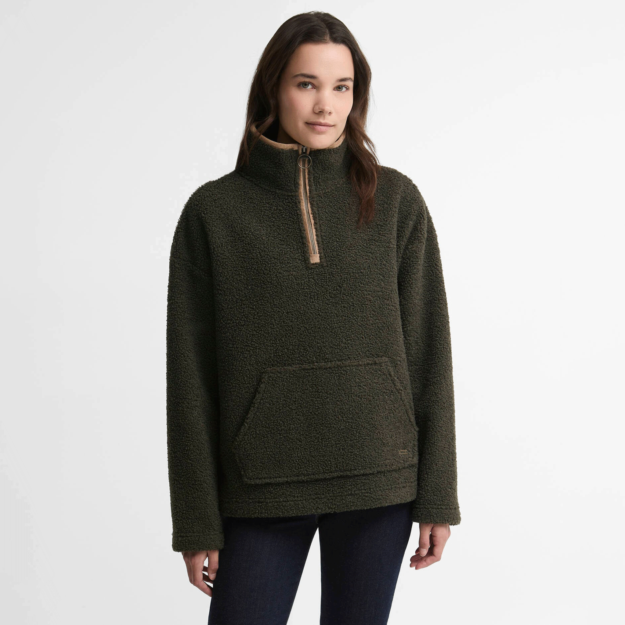 Barbour Women’s Bamburgh Half-Zip Fleece Olive