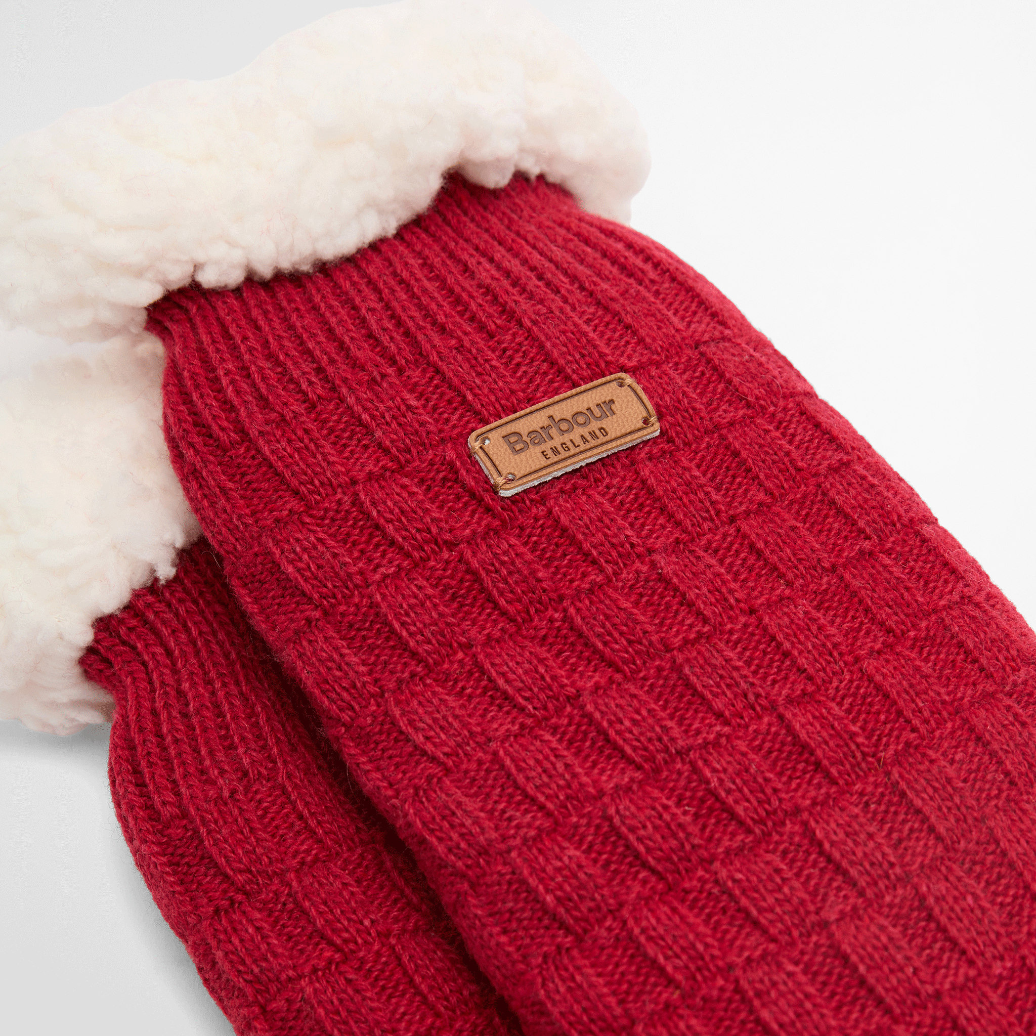 Barbour Women’s Cable Knit Lounge Socks Red One Size