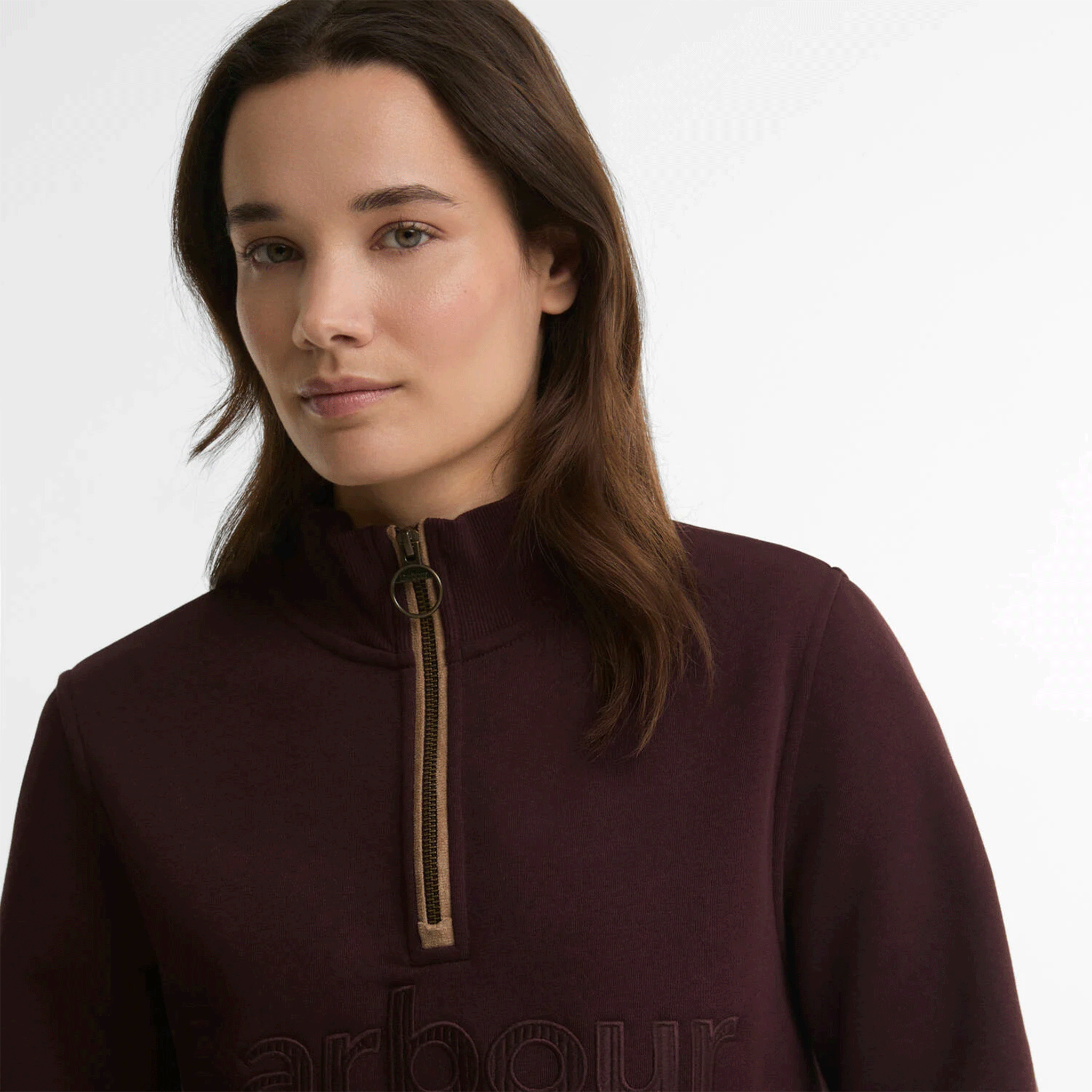 Barbour Women’s Cynthia Quarter-Zip Sweatshirt Fig