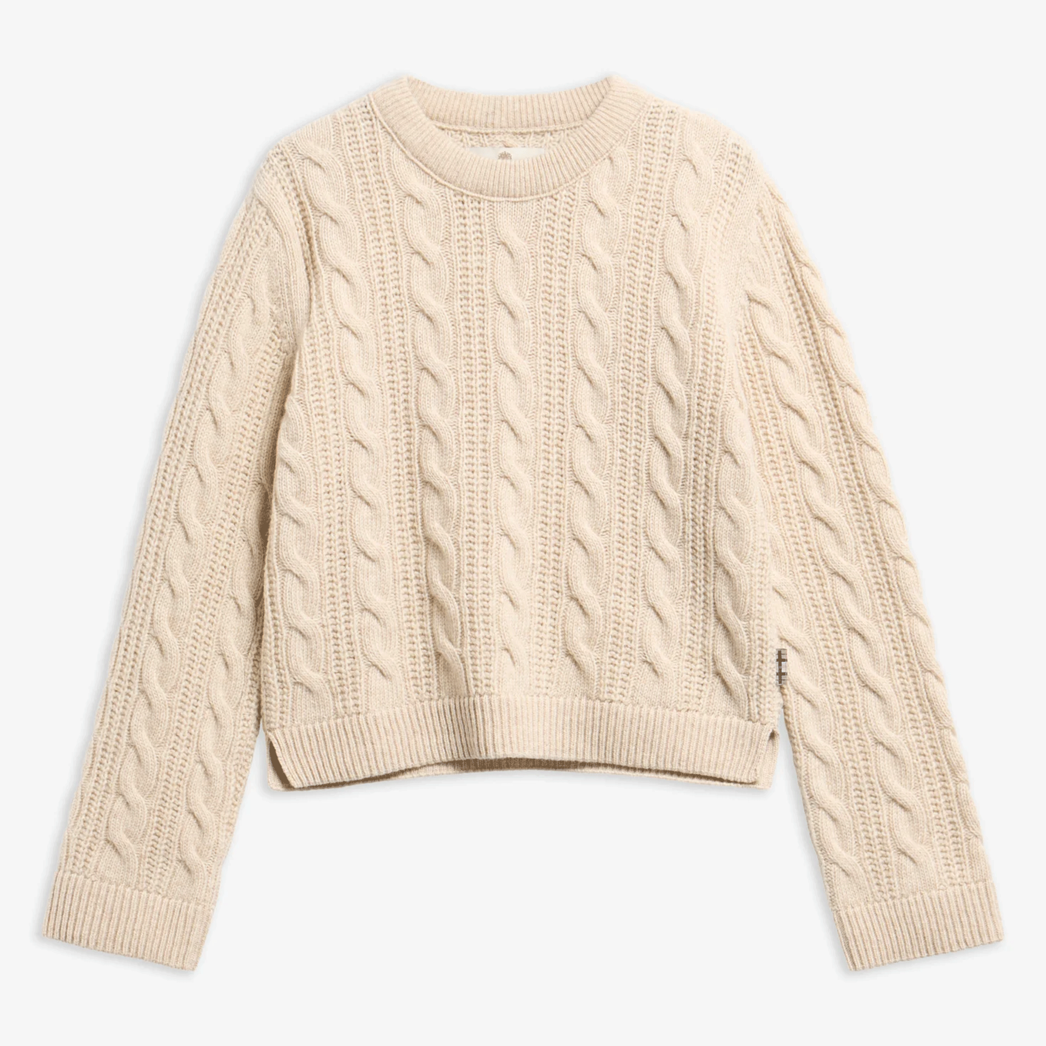 Barbour Women’s Joan Cropped Cable-Knit Wool Jumper Birch